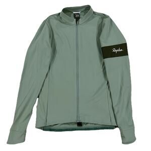 Rapha Cycling Women’s Jersey Thermal Long Sleeve Sage Light Green Souplesse Sz M